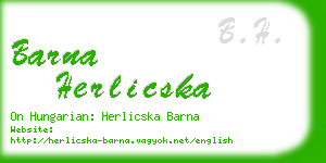 barna herlicska business card